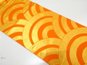 アンティーク　青海波模様織り出し全通袋帯（材料）